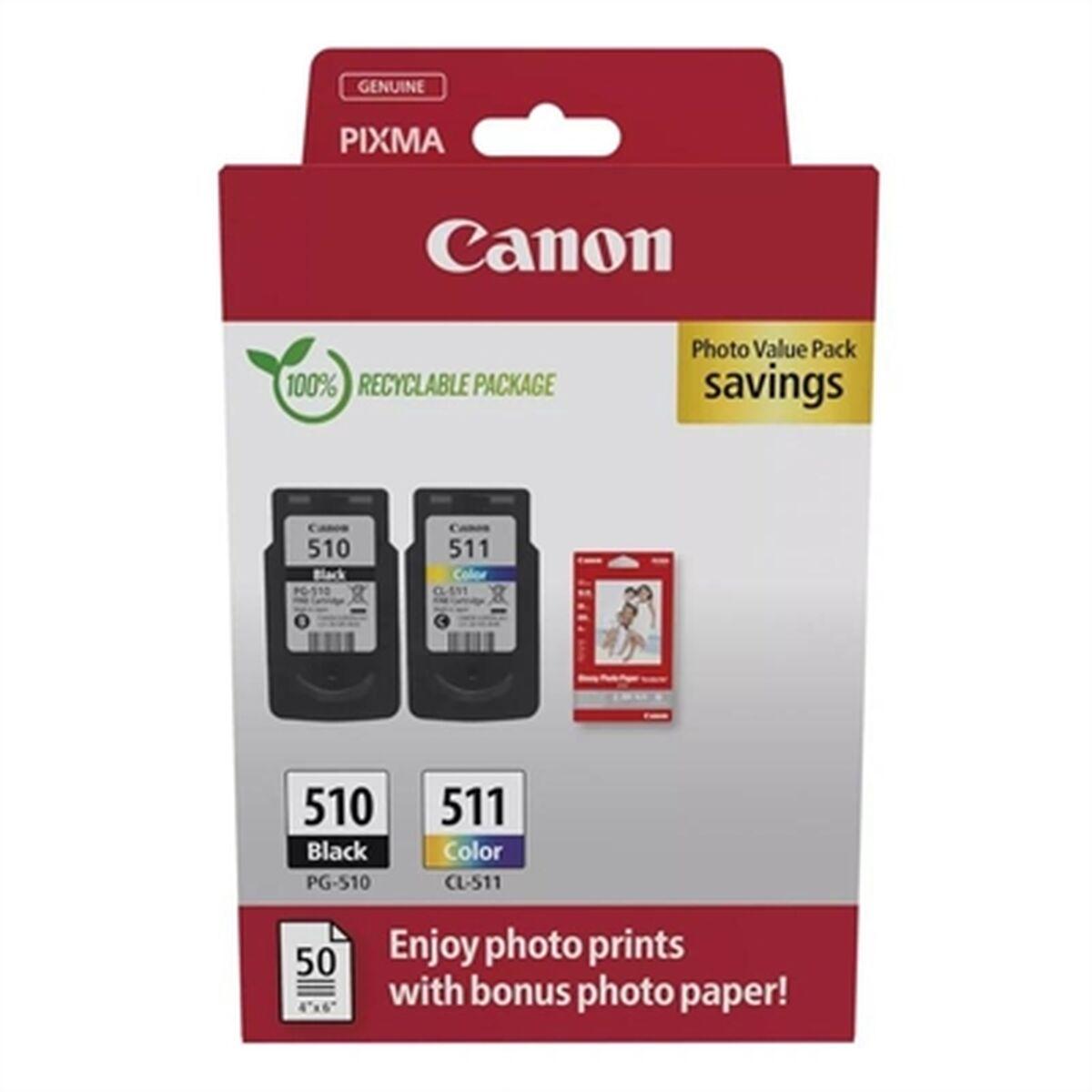 Blækpatron Canon Pg-510 Cl-511 Photo Value Pack Multifarvet