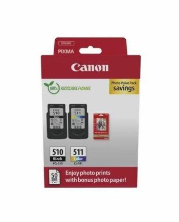Blækpatron Canon Pg-510 Cl-511 Photo Value Pack Original  Multifarvet    Stk
