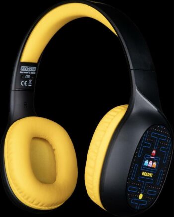 Bluetooth Høretelefoner Konix Sort Gul Med Pacman Design