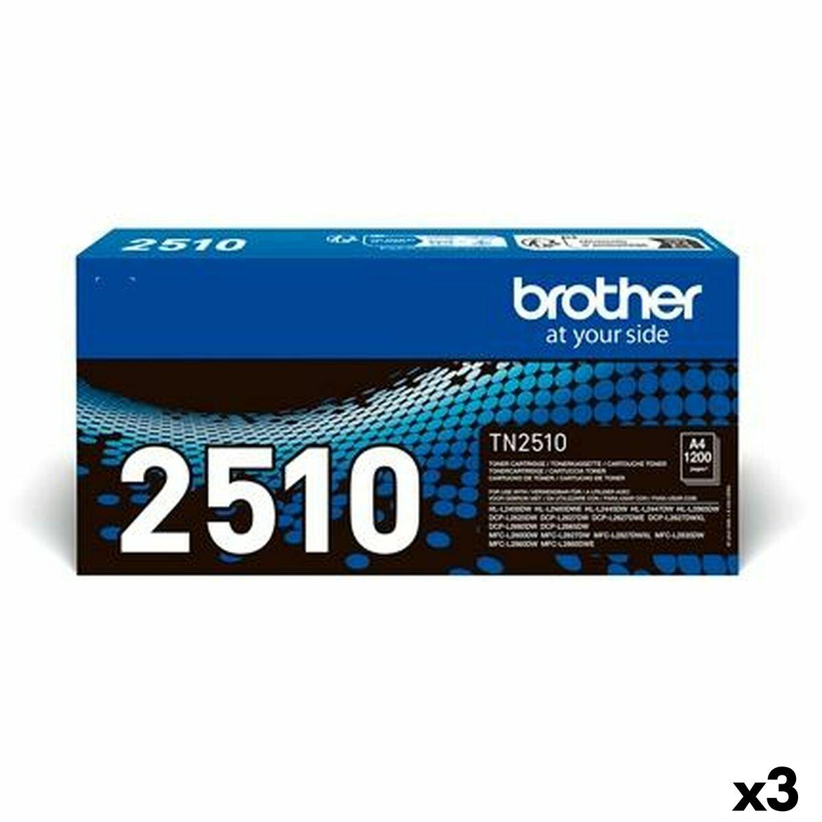 Brother Tn2510 Original Toner Sort -pak Hll2400dw Hll2445dw Dcpl2620dw Dcpl2627dw