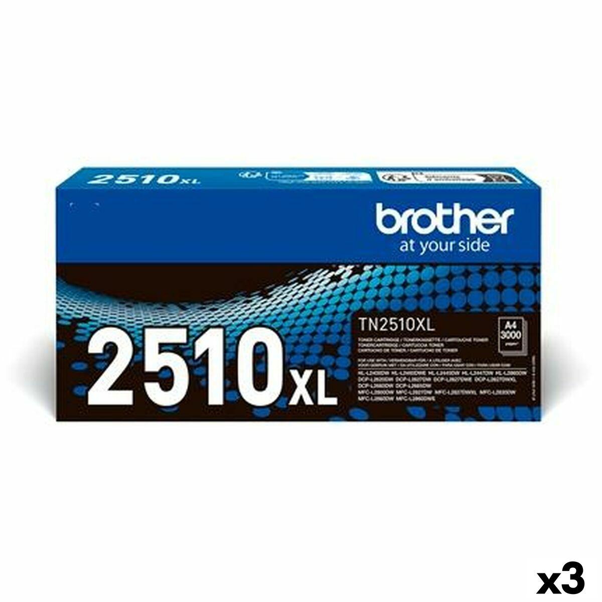 Brother Tn2510 Sort Toner -pak Ca 000 Sider