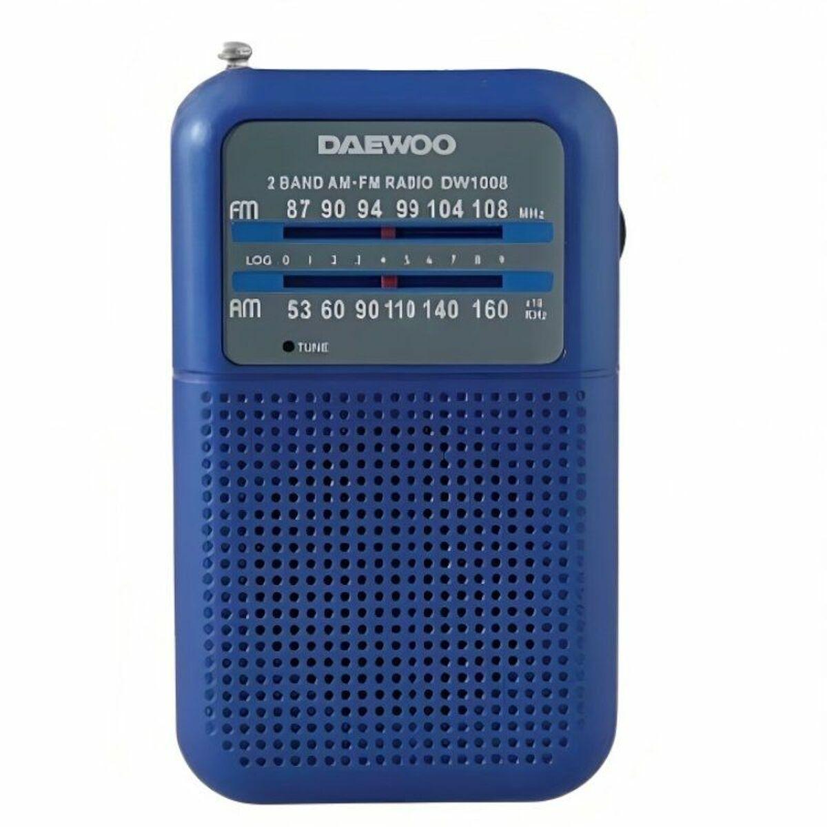 Daewoo Dw1008bl Bærbar Am Fm Radio Blå