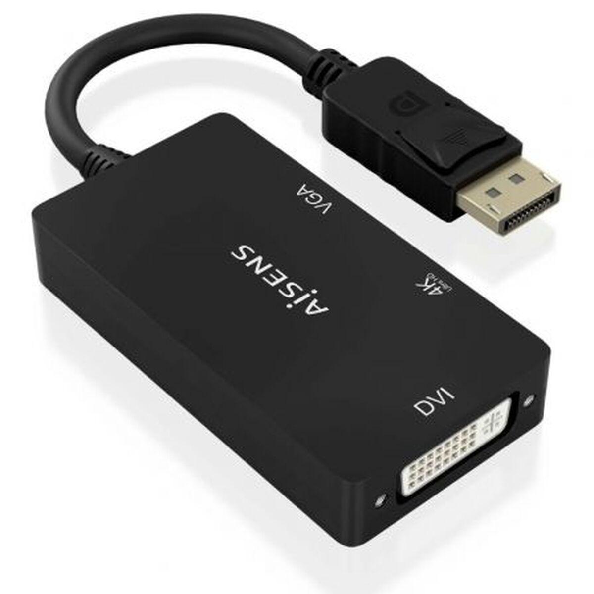Displayport Kabel Aisens A125-0861 Sort 15 Cm
