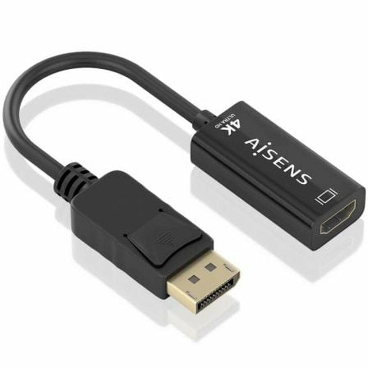 Displayport Til Hdmi Adapterkabel Aisens A125-0905 15 Cm Sort