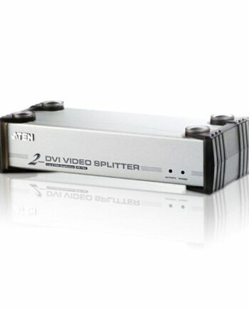 Dvi Splitter  -port Aten Vs162  Metal  Sort Sølv