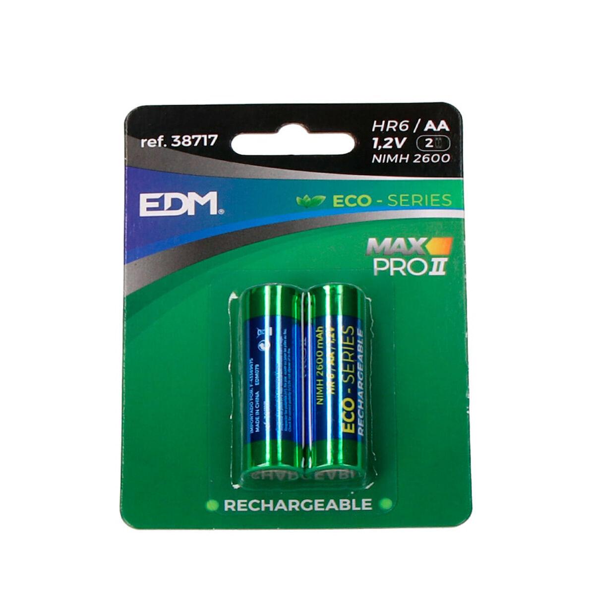 Edm Max Pro Ii Eco-series Aa Genopladelige Batterier 2600 Mah Stk