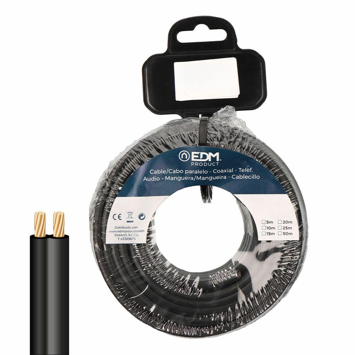 Edm Product Fladt Parallelt Kabel 75 Mm 15 Sort
