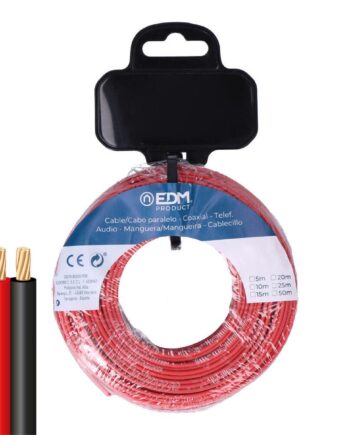 Edm Product Fladt Parallelt Kabel       Mm Sort Rød  50