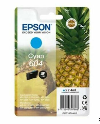 Epson 604 Cyan Original Blækpatron Pakke Med 10 Til Xp-2200   Wf-2910dwf