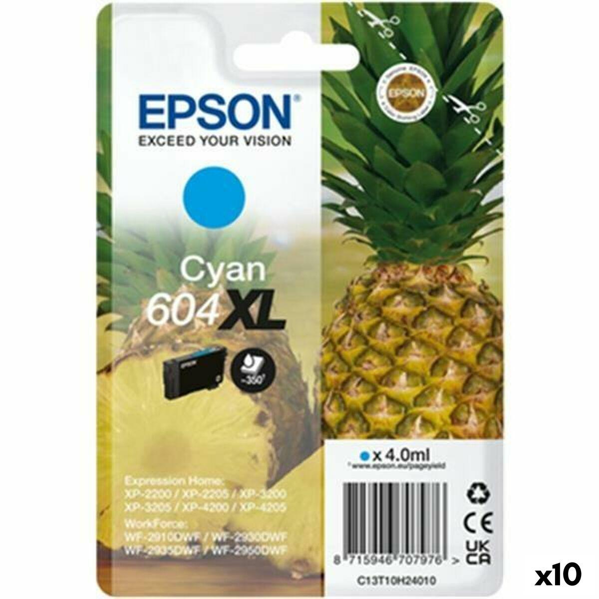 Epson 604 Cyan Original Blækpatron 10-pak Til Xp-2200 Wf-2910dwf