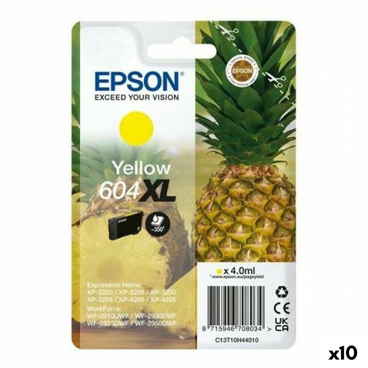 Epson 604 Gul Blækpatron Original 10-pak Til Xp-2200 Wf-2910dwf
