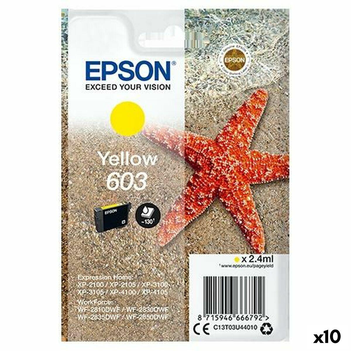 Epson 603 Gul Blækpatron Original 10-pak Xp- Og Wf-serier