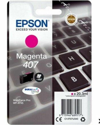 Epson 407 Magenta Blækpatron Workforce Pro Wf4745    Stk