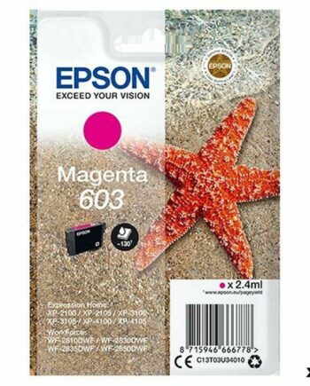 Epson 603 Magenta Original Blækpatron Pakke Med 10 Stk   Xp-2100 3100 4100  Wf-2830dwf 2850dw