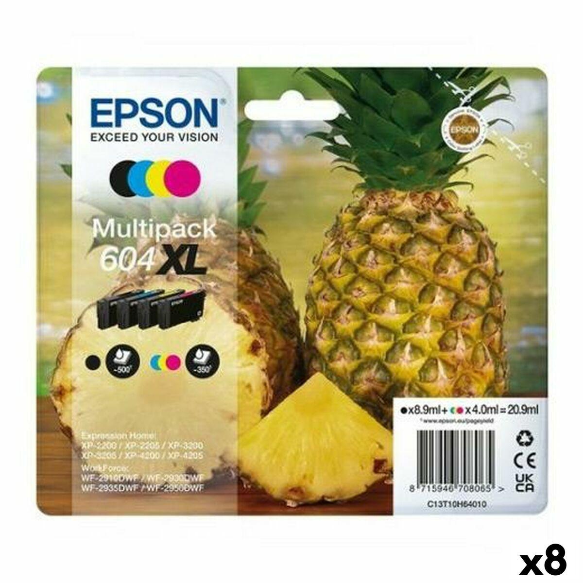 Epson 604 Multipack Blæk Sort Cyan Magenta Gul Stk Til Xp-2200 Og Wf-2910dwf