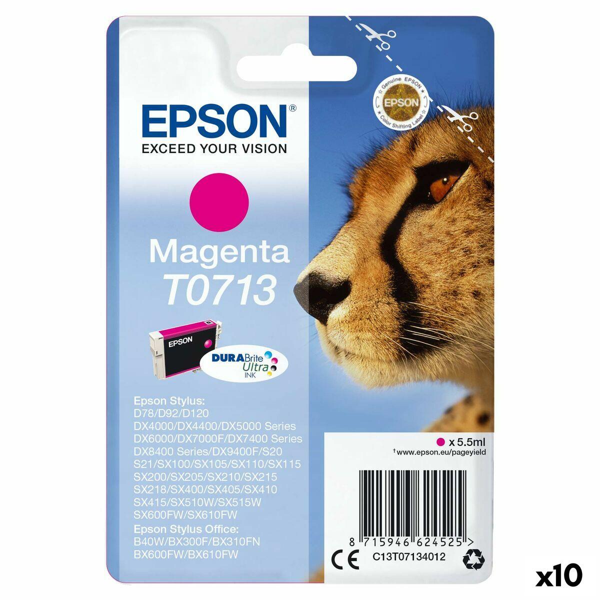Epson Original Blækpatron T0713 Magenta Pakke Med 10