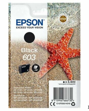 Epson 603 Sort Blækpatron 10-pak Til Expression Home   Workforce