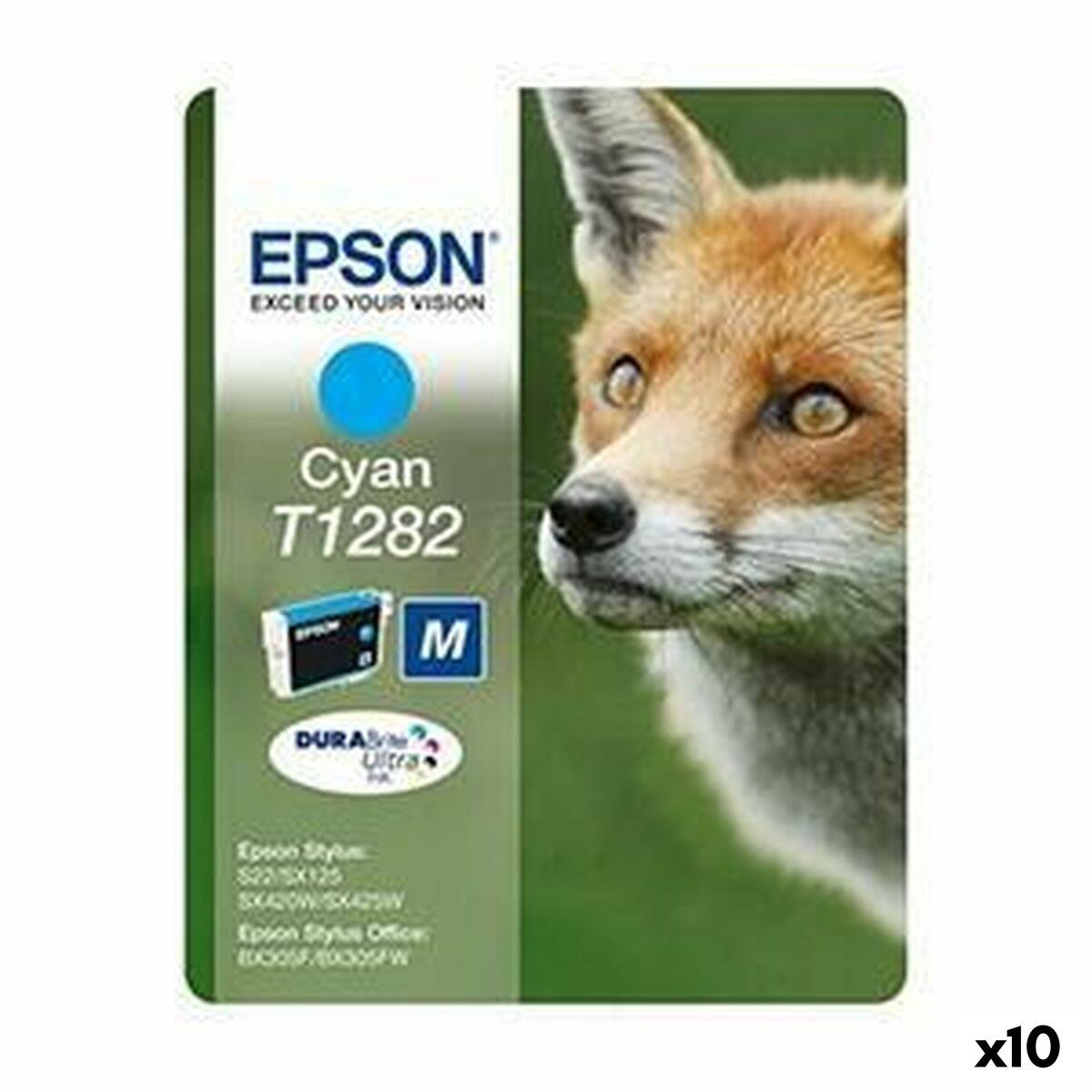 Epson T1282 Cyan Blækpatron Original 10-pak Til Stylus Office