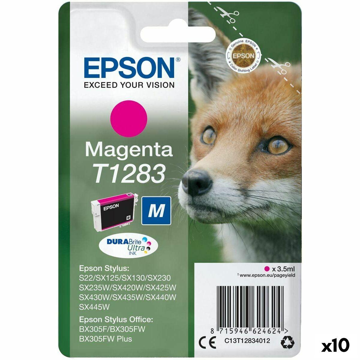 Epson T1283 Magenta Blækpatron Pakke Med 10 S22 Sx235w Sx420w Sx425w Bx305f Bx305fw