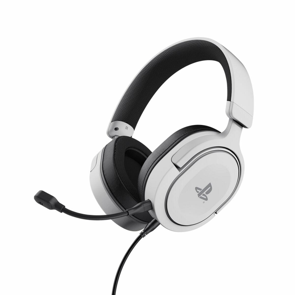 Gaming Headset Med Mikrofon Trust Gxt 498 Forta Hvid Sort