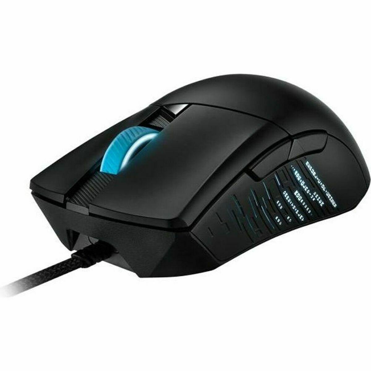 Gaming Mus Asus Kablet Optisk Knapper Sort