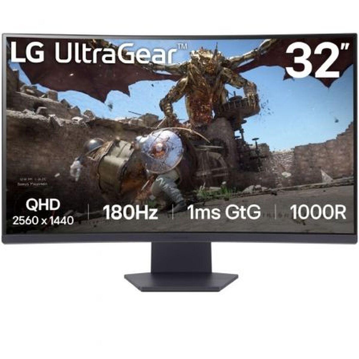 Gaming Skærm Lg Ultragear 32gs60qc- 32 Quot Qhd 180 Hz