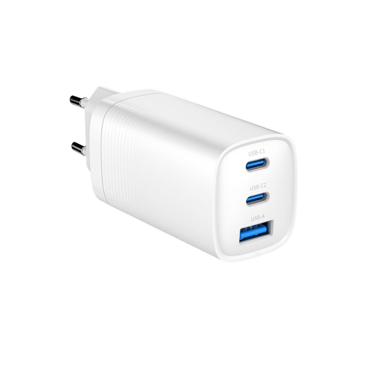 Gembird Vægoplader 65 -porte Usb- Usb- Hvid