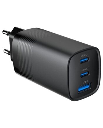 Gembird Vægoplader 65     -ports Usb Usbc  Sort