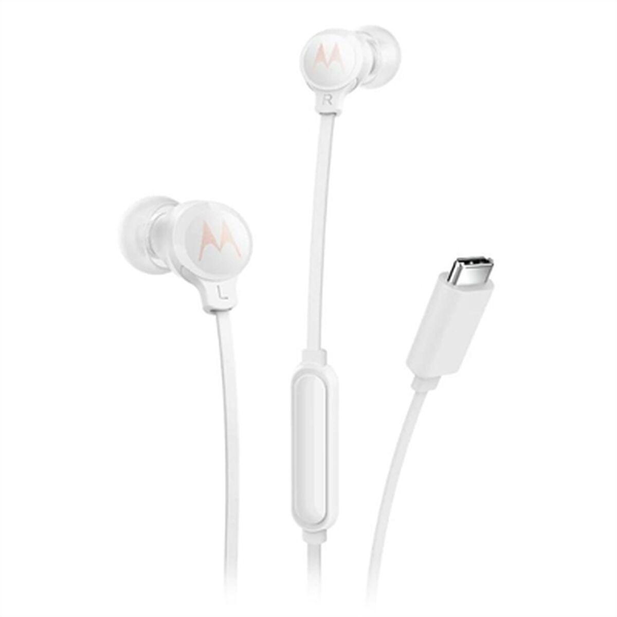 Høretelefoner In-ear Motorola Med Usb- Hvid
