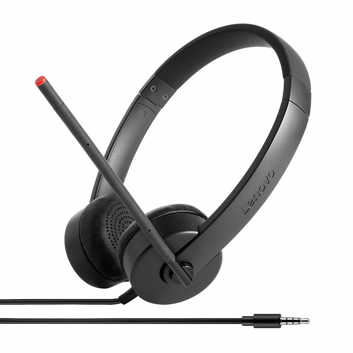 Høretelefoner Med Mikrofon Lenovo Stereo Mm Sort