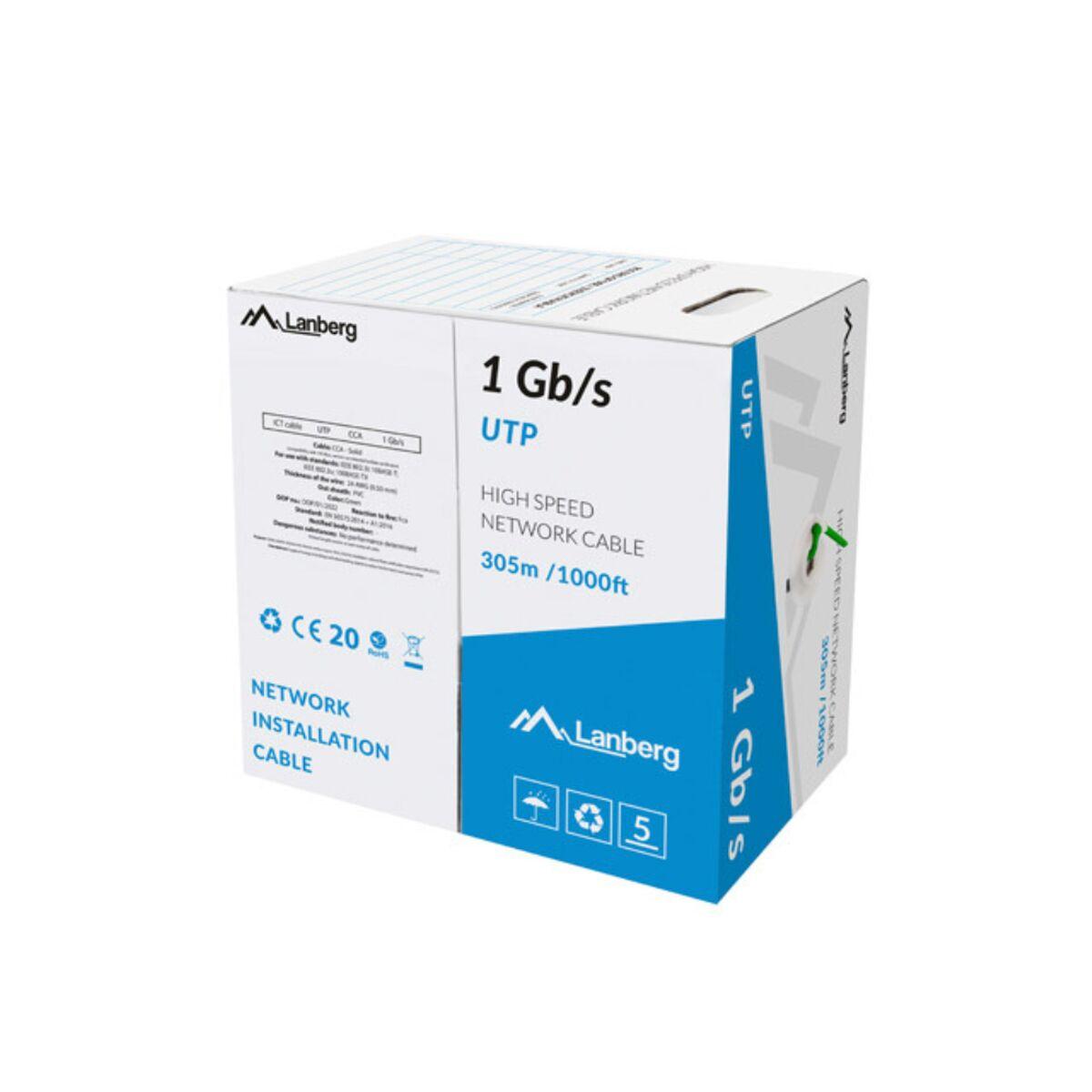 Lanberg Ethernet Lan-kabel Utp Cat6 305 Grøn