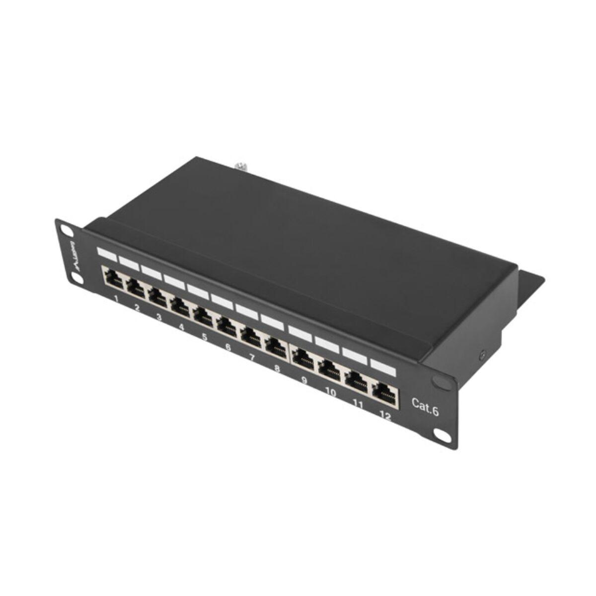 Lanberg Ppf6-9012- Patchpanel Distributør Sort Metal