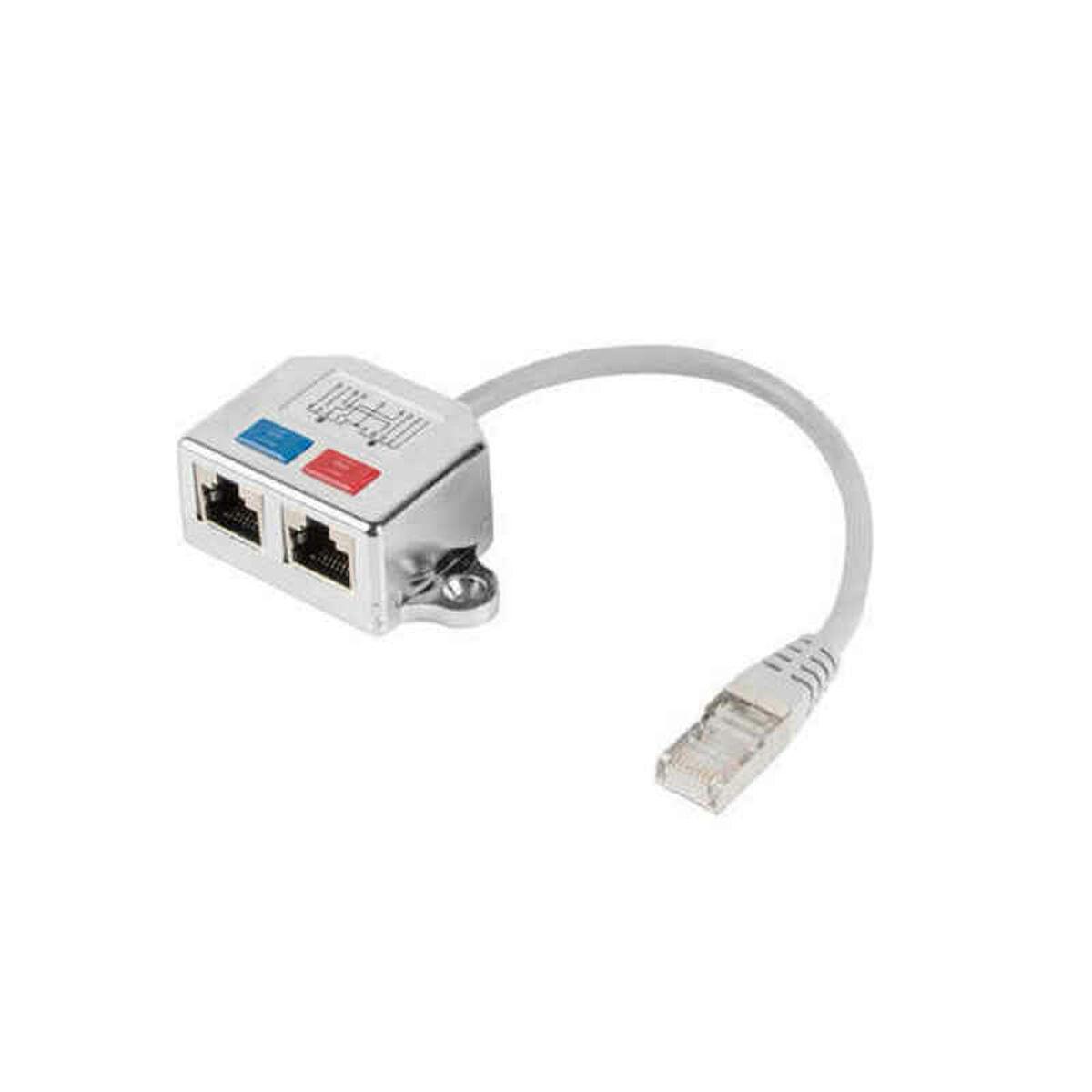 Lanberg Utp Cat6 Netværkskabel Splitter Ad-0026- Grå Sølv