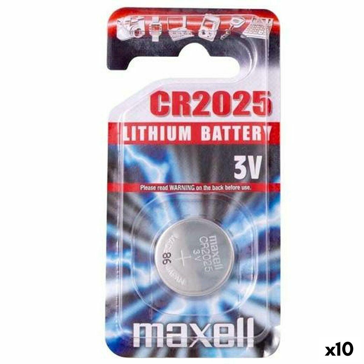 Maxell Cr2025 Lithium Knapcelle Pakke Med 10