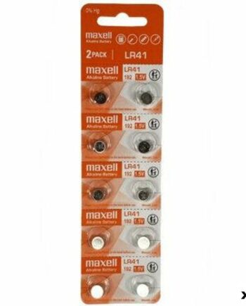 Maxell Lr41 Alkalinebatterier       20 Enheder