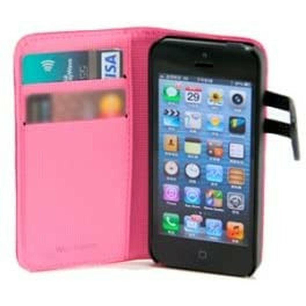 Mobilcover Til Iphone Wazzabee Pink Folio Med Kortholder