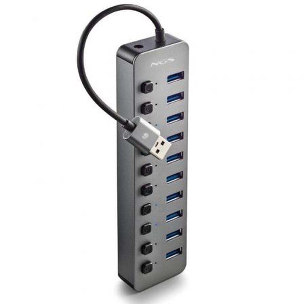 Ngs Ihub10 Usb-hub 10 Porte Grå