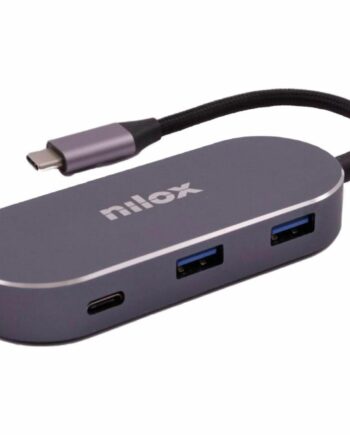 Nilox Usb-  Mini Dockingstation Usb Hub  Grå  Aluminium