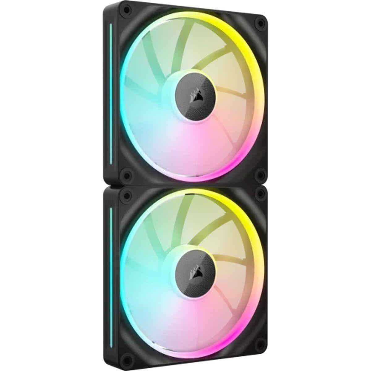Pc Blæser Sæt Corsair 140 Mm Rgb Sort