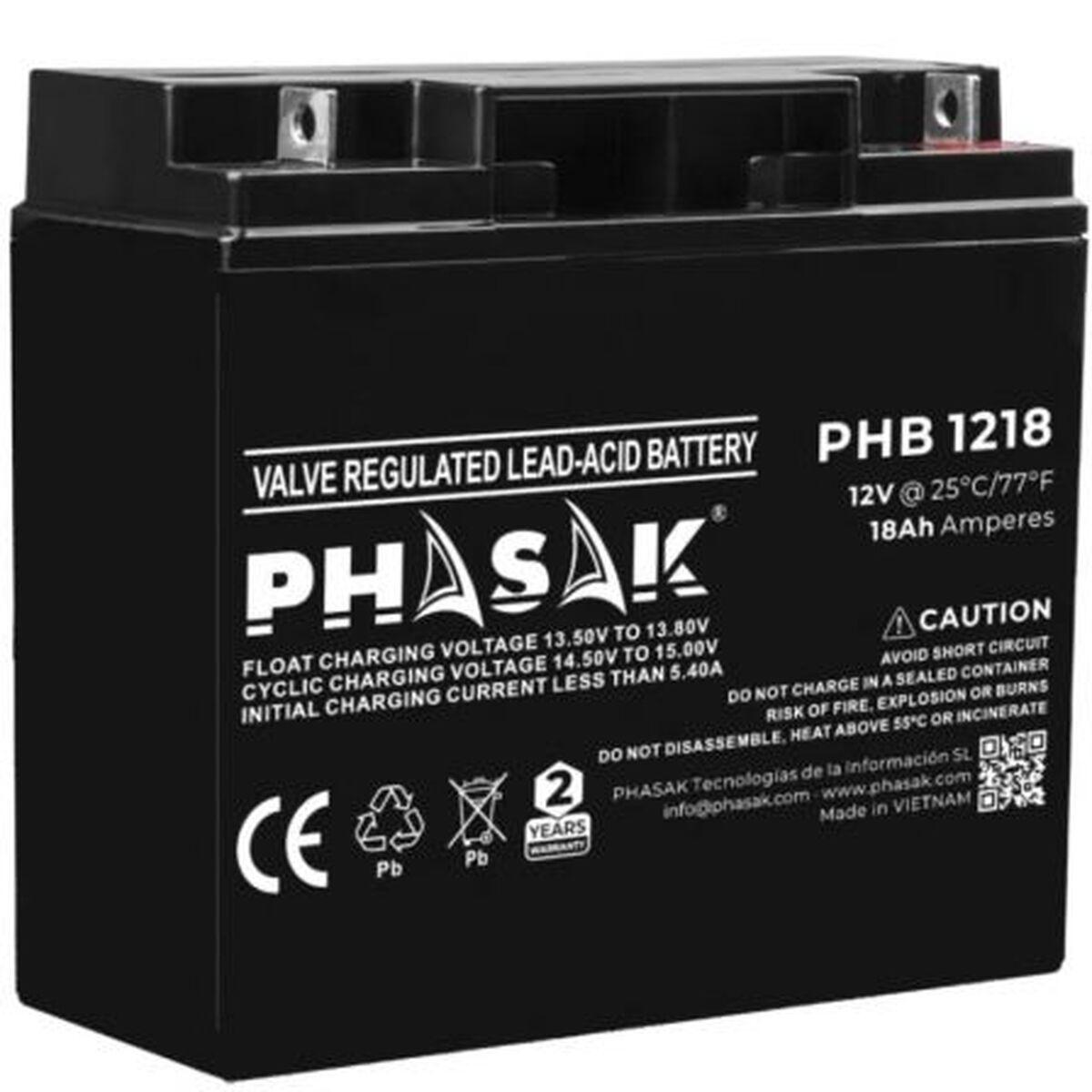 Phasak Phb 1218 Batteri Til Ups 12 Sort
