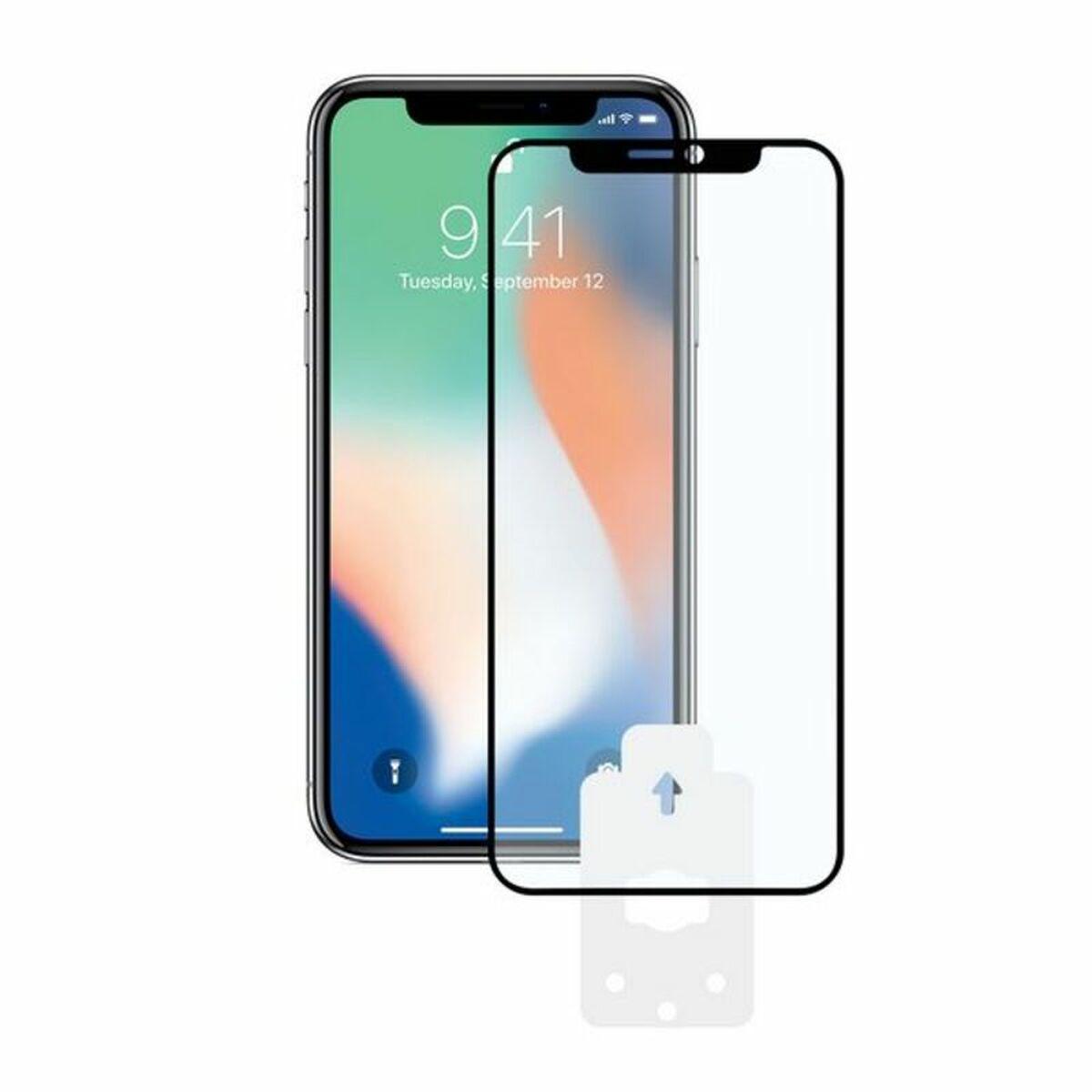 Skærmbeskytter Hærdet Glas Ksix Til Iphone Xs 5d Sort Ramme