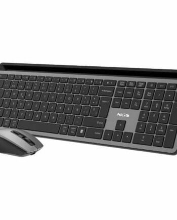 Tastatur Og Mus Trådløs Ngs Eclipsekit Sort Grå