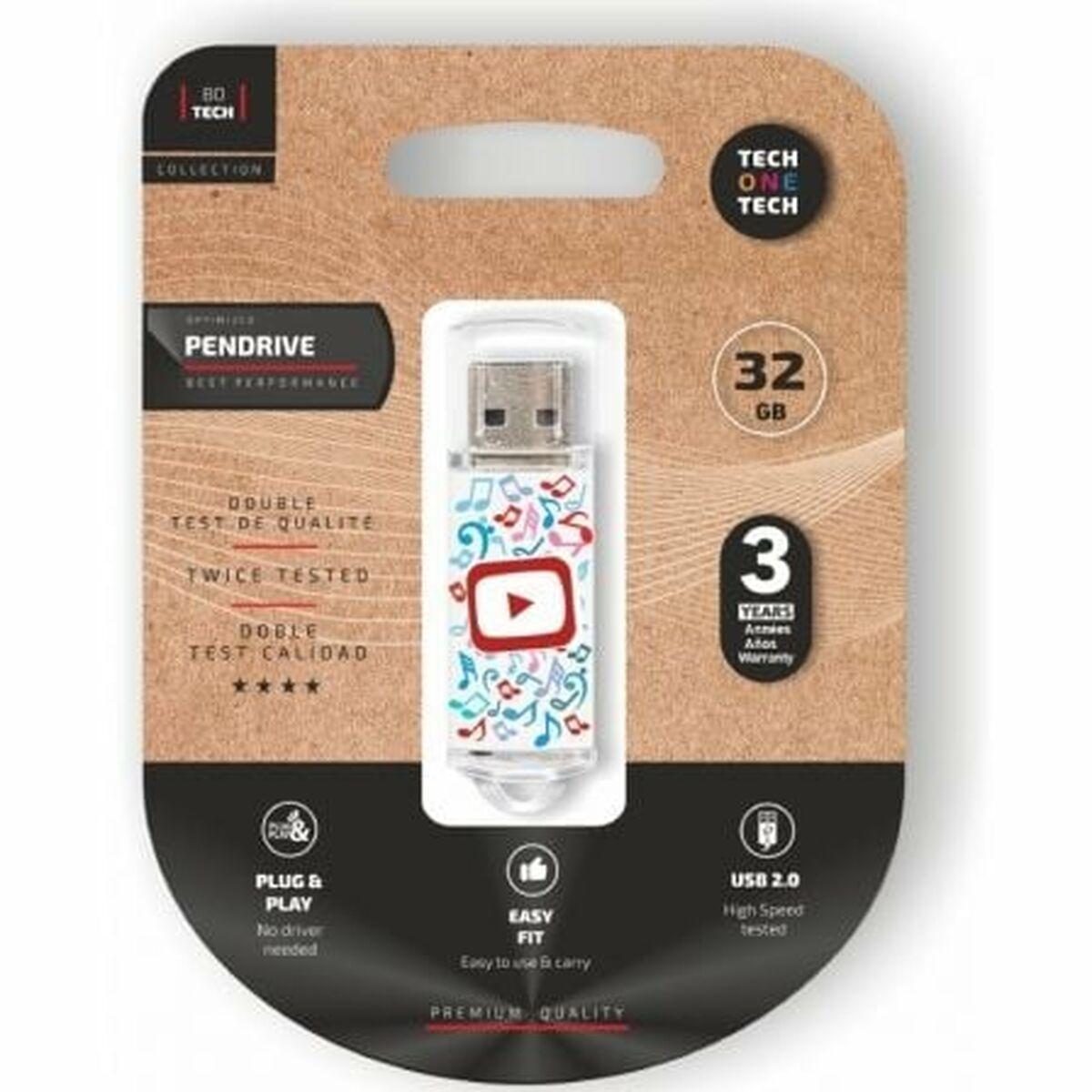 Tech One Tech Usb-stik 32 Gb Tec4019-32
