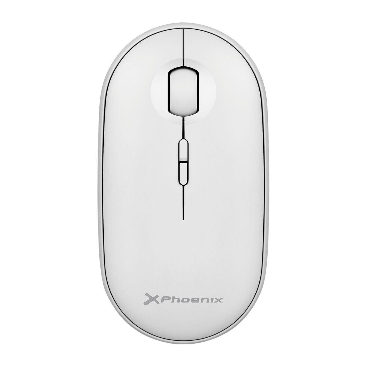 Trådløs Mus Phoenix Optisk Hvid 1600 Dpi