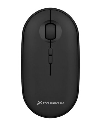 Trådløs Mus Phoenix Optisk  Sort  1600 Dpi