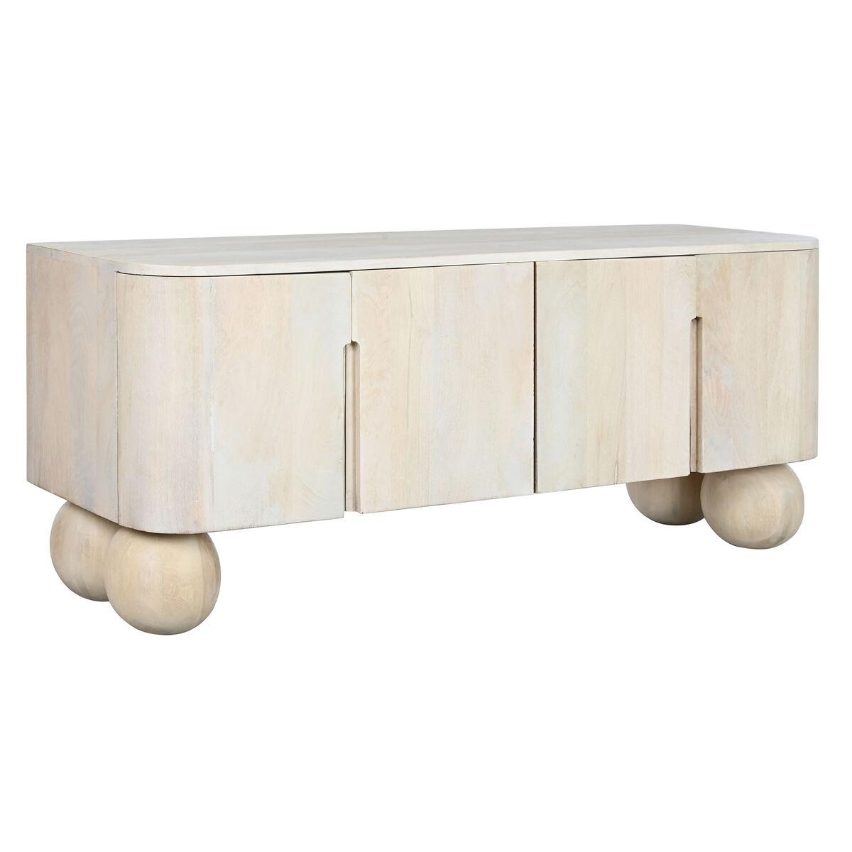 Tv-møbel Hvidt Mangotræ 140 40 58 Cm