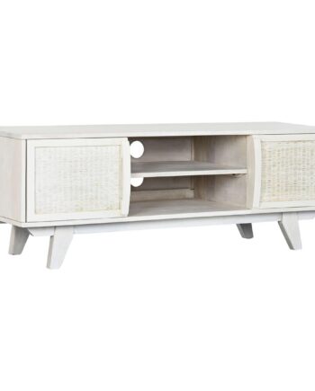 Tvbord   Mangotræ Og Spanskrør  128   40   45 Cm