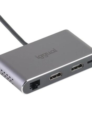 Usb-  Dockingstation Iggual Igg319222 Med Hdmi  Rj45 Og Kortlæser