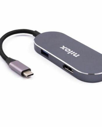 Usb-  Dockingstation Nilox Grå Aluminium  Hdmi     Usb