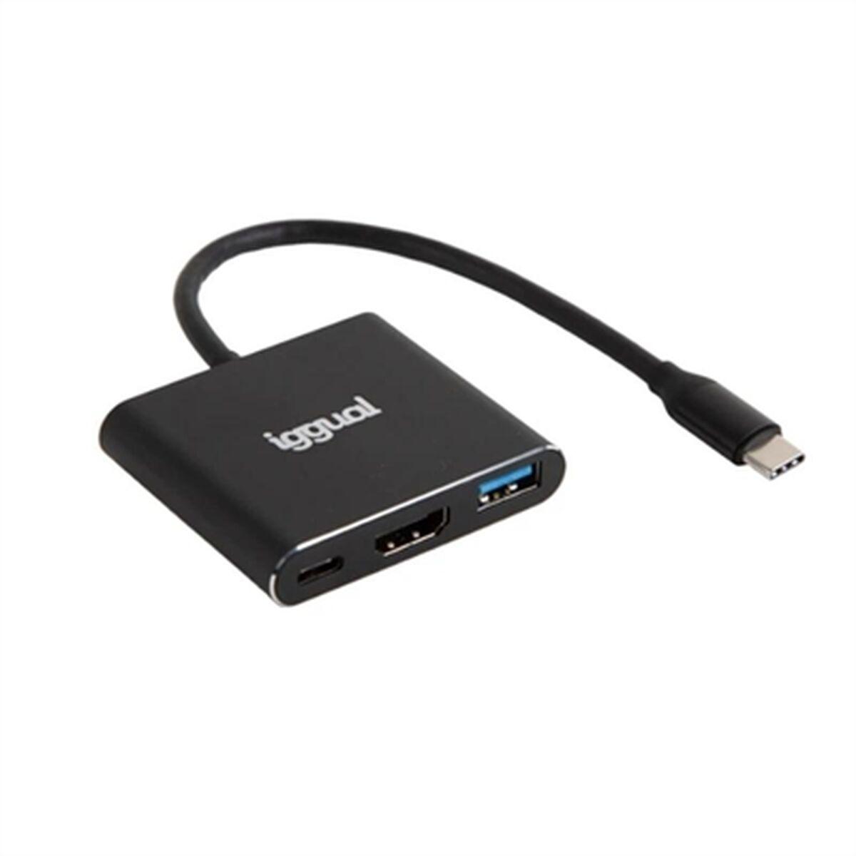 Usb- Hub Iggual Igg318461 - - Hdmi Usb Usb-